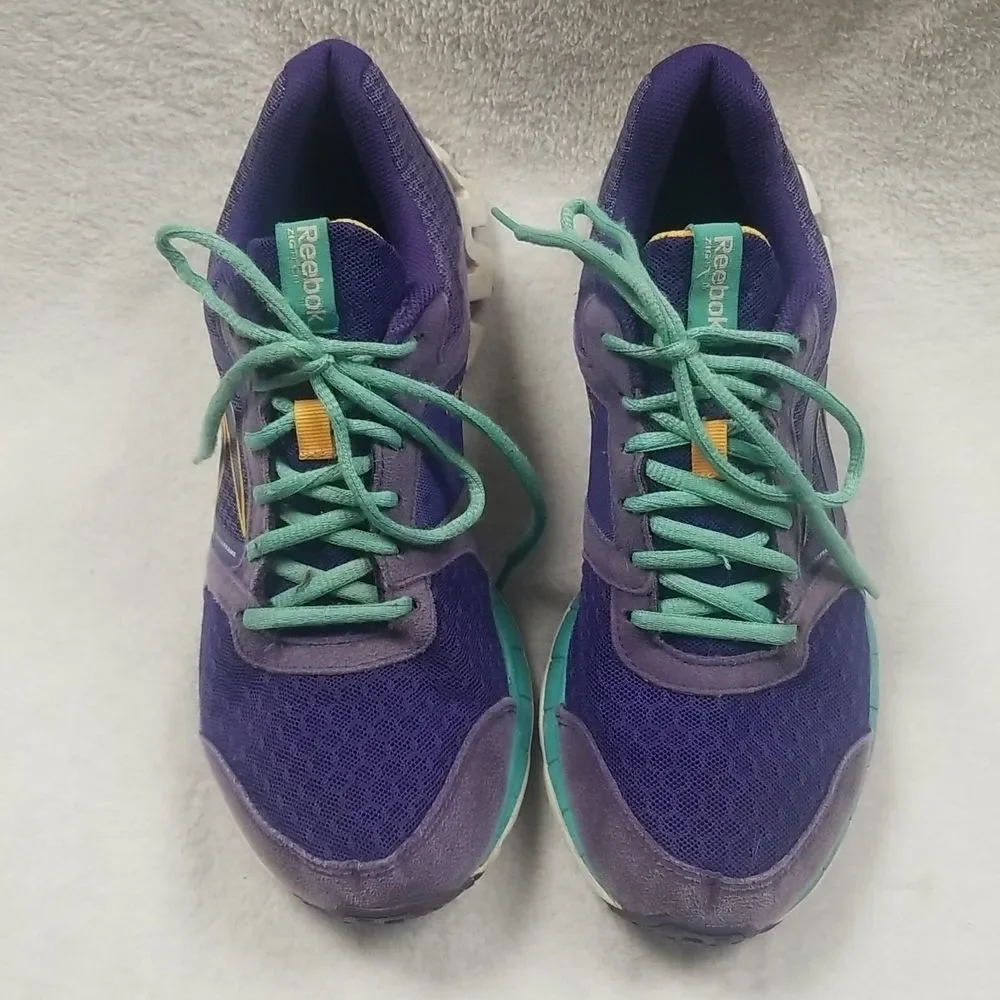 REEBOK WOMENS PURPLE ZIGKICK ALPHA RUNNING SHOE SZ 10 - Picture 3 of 9